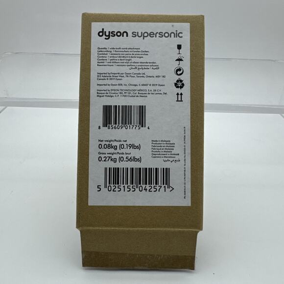 NIB Genuine Dyson Supersonic Wide Tooth Comb Attachment #333818–01-02 Open Box